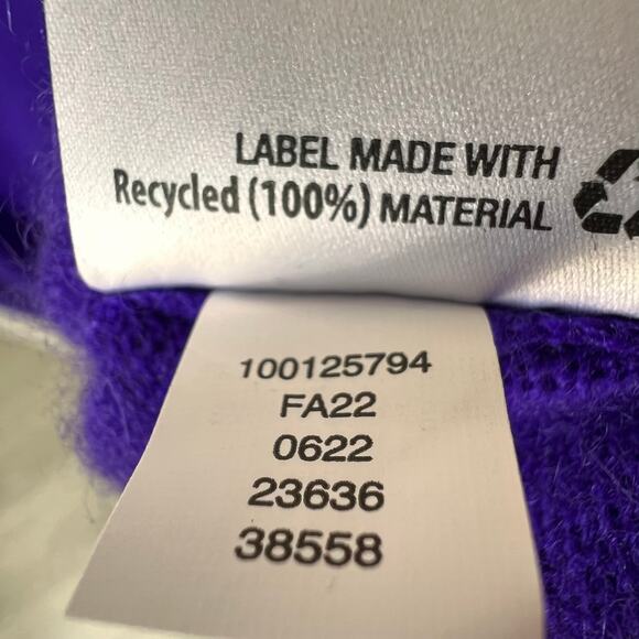 Charter Club Sweater Womens Size XL Bright Purple 100% Cashmere V Neck Luxury - Picture 14 of 15